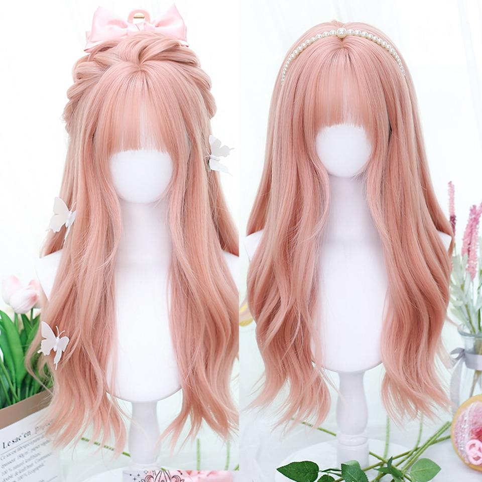 Dlouhá kudrnatá syntetická paruka se středovou ofinou tmavě hnědá paruka z přírodních kudrnatých vlasů ženská Cosplay paruka paruka z tepelně odolných vláken