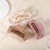 Frosted Rhinestone Square Claw Clip for Women - Large, Fashionable, High-End Hair Accessory