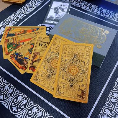 New Witch Waite Gold Foil Tarot Tarot Bronzing Color Printing Plastic PVC Waterproof Board Game