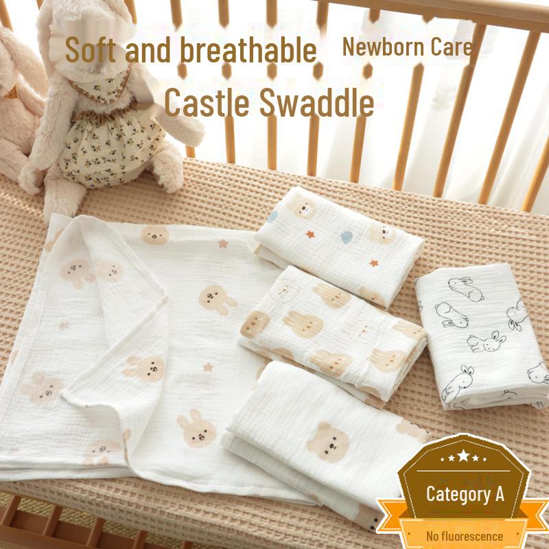 Breathable Double-Layer Cotton Baby Swaddle Blanket