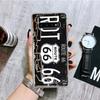 Retro License Plate Number 66 Phone Case For Samsung Galaxy S26 S25 Edge S24 S23 FE S22 Ultra S21 Plus S20 + Fundas Cover Coque