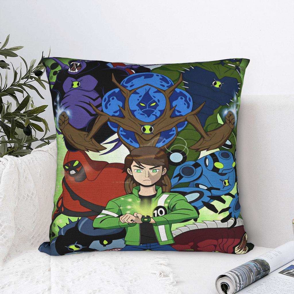 Pillow Case Ben 10 Cartoon Soft Pillow Cover For Sofa Couch Bed Living Room Kawaii Pillowcases