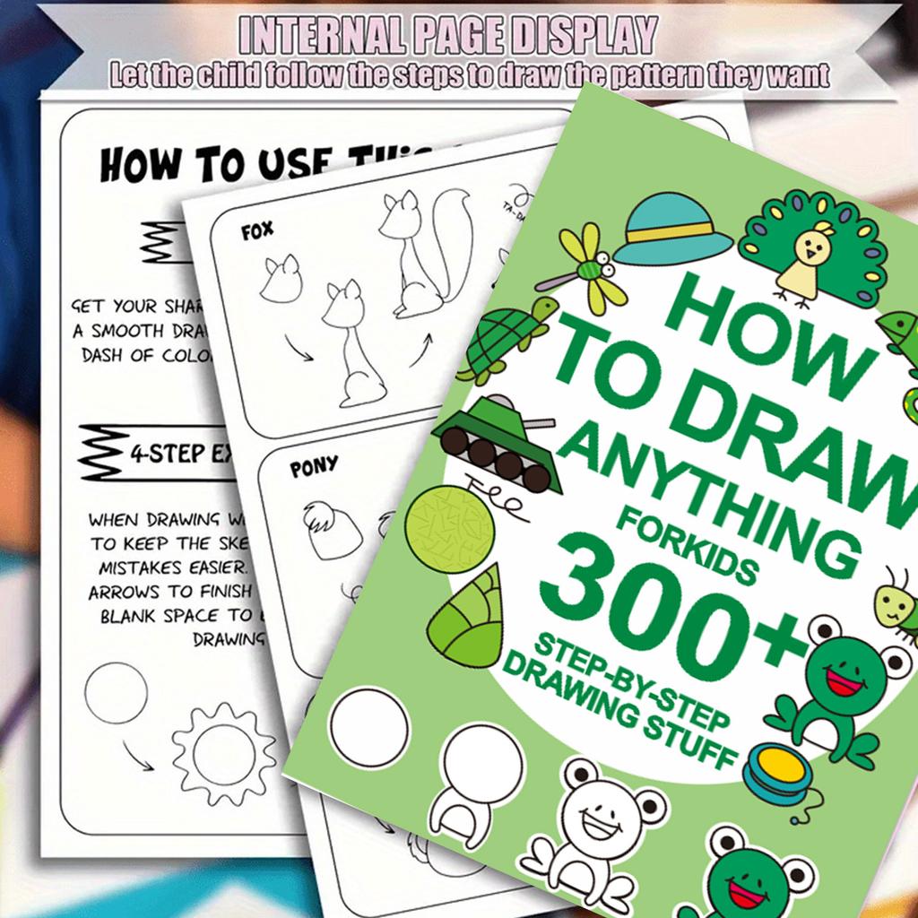 Simple Line Drawing Children's Drawing Book, Step-by-step Art Education, Drawing Learning Supplies, Very Suitable for Creative Writing and Coloring.