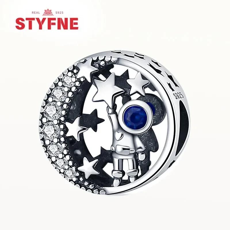 copper Astronaut Spaceship Space Collection Charm Bead Charms Bead Charms Compatible With Authentic Bracelets for Women Do It Yourself Jewellery Gift