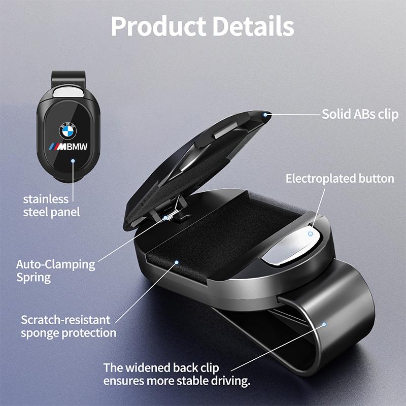 Für BMW Metall Auto Sonnenbrillenhalter Brillen Ticket Karten Aufbewahrungsclip M3 M5 X3 E93 F10 F20 F30 F40 F15 F25 F26 F31 F49 F86