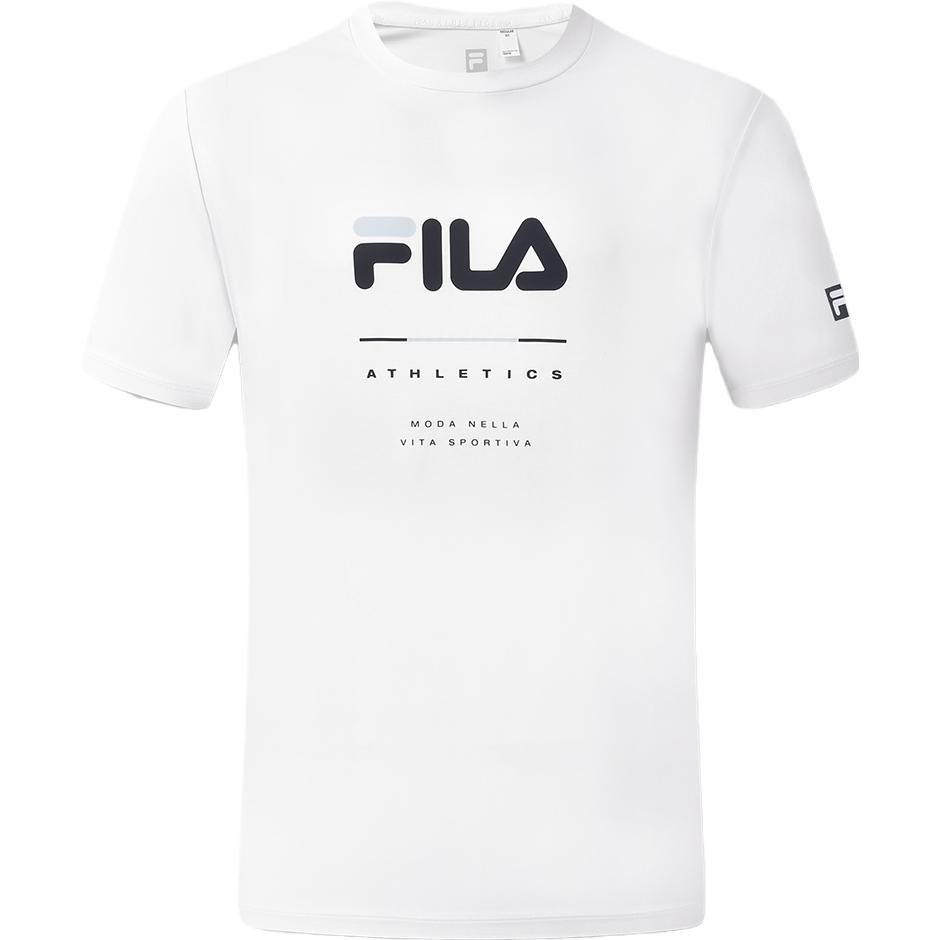 Fila Basic Simple Sports Fitness Round Neck Short Sleeve T-Shirt Men Tops White A11M331104FWT