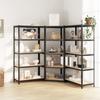 Day and Night - Day and Night Shelving 5 Levels 3 Units Anthracite Gray Steel and Plywood