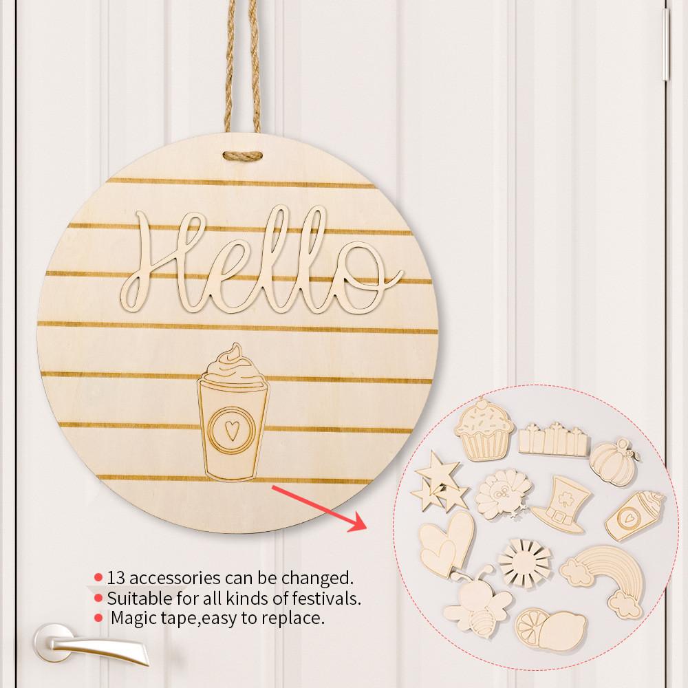 Creative Original Color Door Sign Hanging Ornament For Stylish Home Decoration