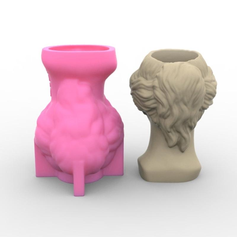 Candles Holder Resin Mold,Cement Gypsum Flower Pot Silicone Molds Epoxy Resin Casting Molds for DIY Jewelry Storage Box