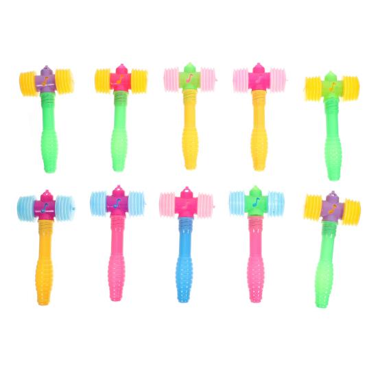 

Yousheng 10 шт. детский игрушечный молоток BB, скрипучий молоток, пластиковый молоток для ударов, красочный обучающий молоток, ударный звучащий молоток, мини-игрушка для ударов 10pcs