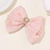 Girls' Rhinestone Pearl Bow Hair Clip: Cute Tassel Updo Accessory