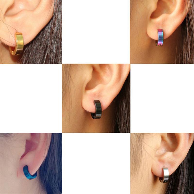 Women Stainless Steel Unique Small Hoop Stud Earrings Men Hoop Earrings Small Fashion Stud Earrings Set