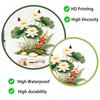 White Lotus Wall Sticker Waterproof Self-Adhesive Flowers Lotus Leaf Wall Decal Peel And Stick