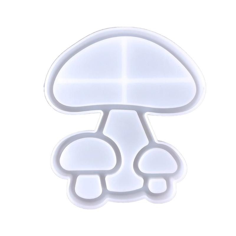 

Mushroom Shape Storage Tray Silicone Mold Jewelry Container Resin Casting Mold for DIY Homes Decoration Easy to Clean 1 чистий