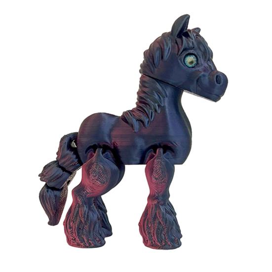 Figurine de Cheval Imprimée en 3D Articulations Mobiles Statue de Poney Jouet Fidget Anti-Stress Modèle Animal Éducatif Ornement Décoration de Bureau