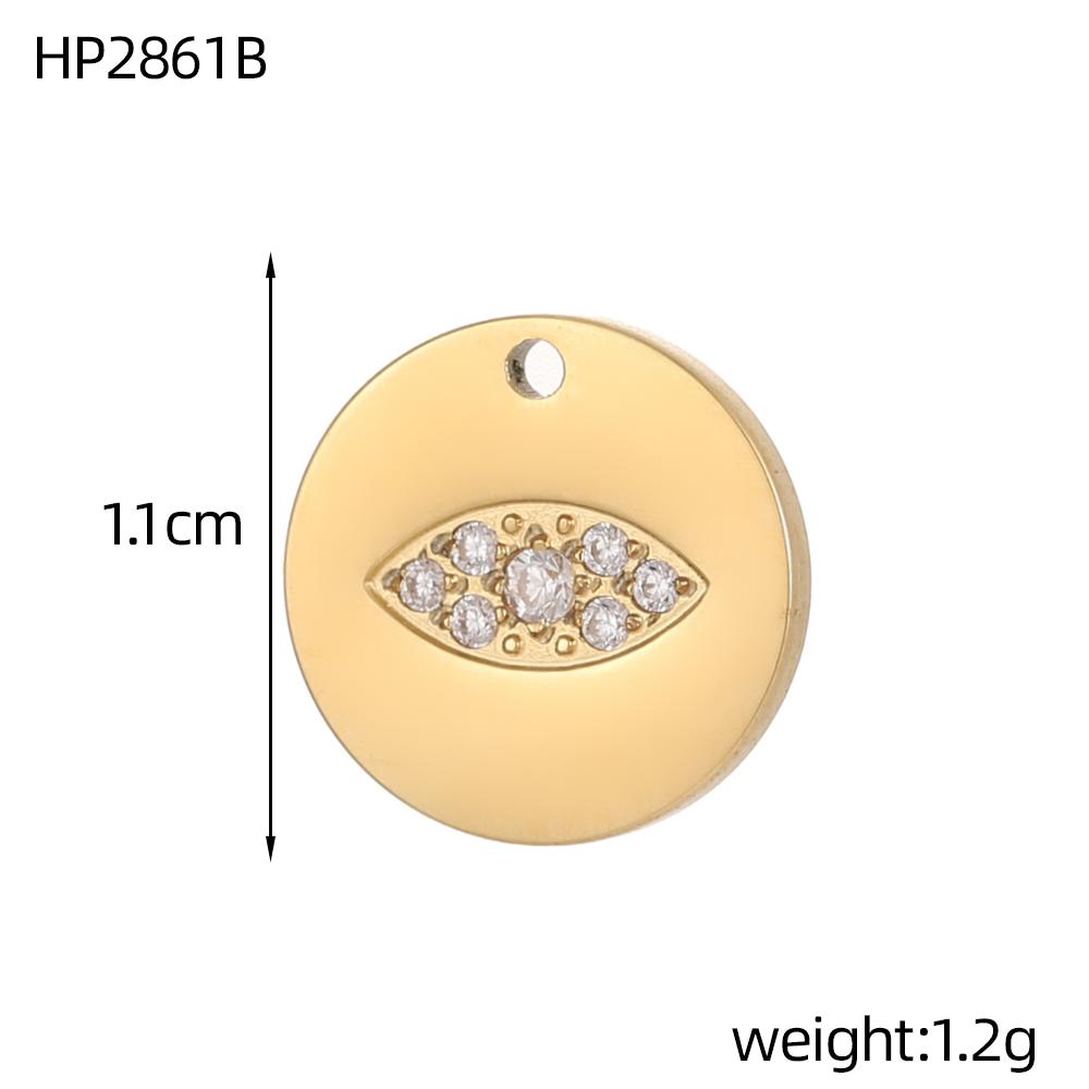 CARLIDANA DIY Baroque Zircon Heart Star Handmade Accessories Charm Stainless Steel Gold Plated Pendant Fashion Jewelry Making