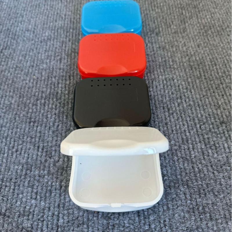 Denture Storage Box Dental Retainer Orthodontic Mouth Guard Container Plastic Oral Hygiene Supplies Tray Dental Appliance Case