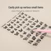 Double-Ended Metal Nail Art Tweezers for Rhinestones and Decals, Silicone Pressing Stick