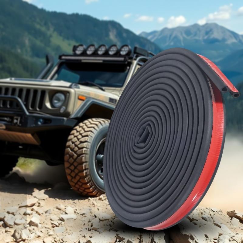 Universal Tailgate Seal Auto Adhesive EPDM Rubber Weatherstrip Double Layer Protection Suitable For Trucks Campers Cars