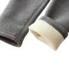 Girls' Thick Fleece-Lined Cotton Leggings - Warm Solid Color Winter Pants