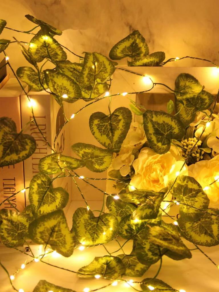 LED Green Leaf Vine Decorative Christmas String Lights