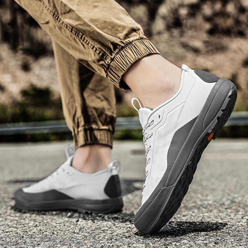 Fashion Comfortable Outdoor Footwear Men's Mesh Lace-Up Casual Shoes Lightweight Walking Sneakers for Men Fashion Athletic Running Shoes