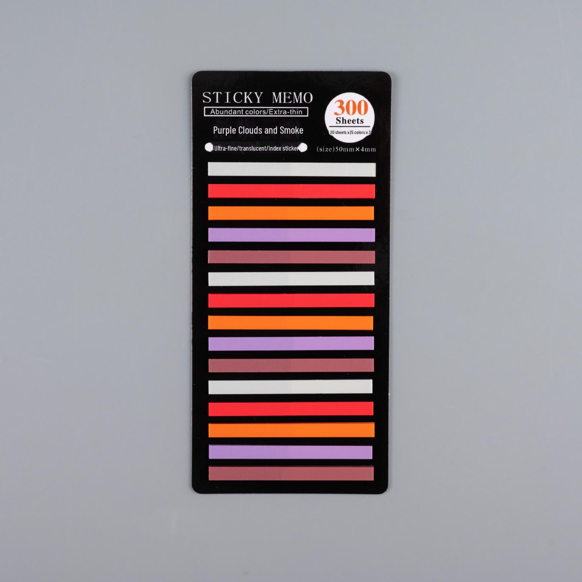 

300 ультратонких прозрачных липких заметок с цветными индексными этикетками