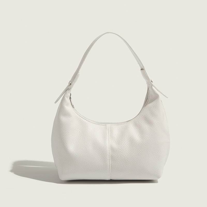 European and American fashion PU leather dumpling bag 2025 spring vegetable basket handbag Korean version casual commuter shoulder women's bag