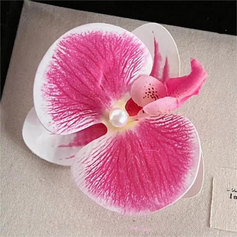 

Summer Butterfly Orchid Large Small Hair Claw Crabs for Women Cloth Flower Shark Clips Headdress Hair Accessories