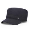 New Men'S Hat Winter Cotton Plus Ear Protectors Woolen Flat Top Hat Middle-Aged Elderly Hat Outdoor Thermal Hat