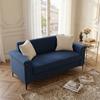 FX-P22EU-BU (SOFA 557-39) Minimalist 2-Seater Sofa In Nordic Style – Soft Linen Fabric, Stable Iron Legs, Perfect for Small Living Rooms