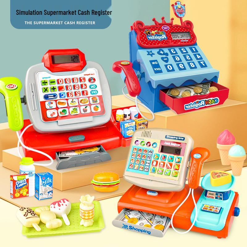 Kids' Interactive Play Supermarket Cash Register with Scanner, Computer, Sound & Light Effects - Perfect Gift for Girls