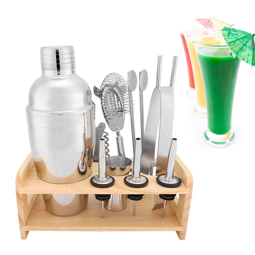 Mezclador de cóctel de acero inoxidable de 12 piezas Mezclador Bebida Bartender Ma Mezclador de cóctel de acero inoxidable de 12 piezas Mezclador Bebida Bartender Ma