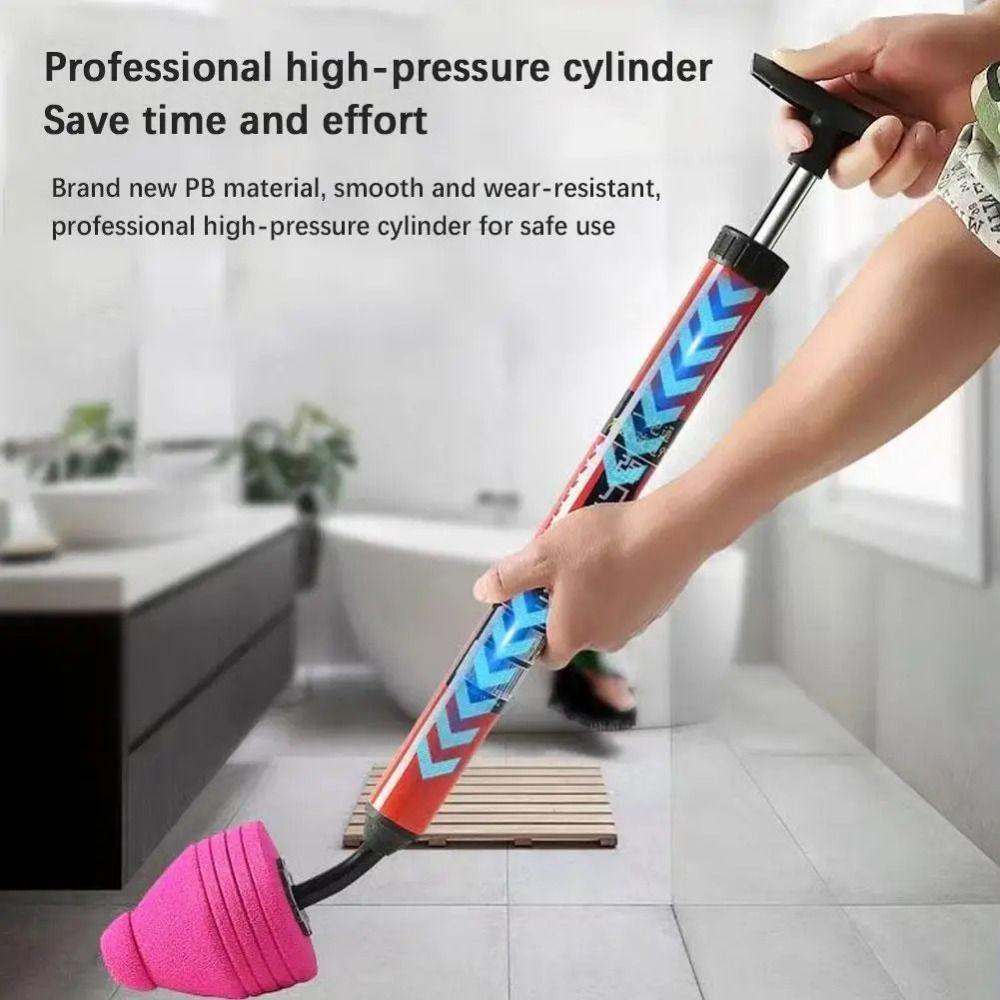 Durable High Pressure Toilet Plunger Strong Resilience Sewer Dredging Plunger Household Toilet