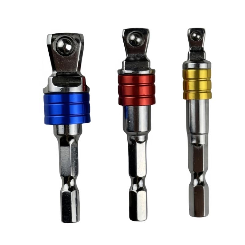 Versatility 3Piece Oscillating Socket Adapter Set 1/4inch Flexible Shank Perfect For Professional And DIY Drilling Need