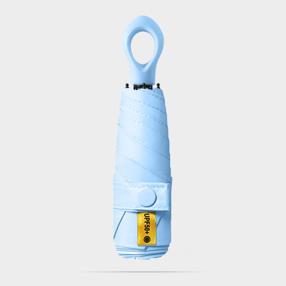 Anti UV Mini Sun Umbrella Lightweight Five-Folding Parasol 2 In 1 Portable Rain Umbrella  Travel