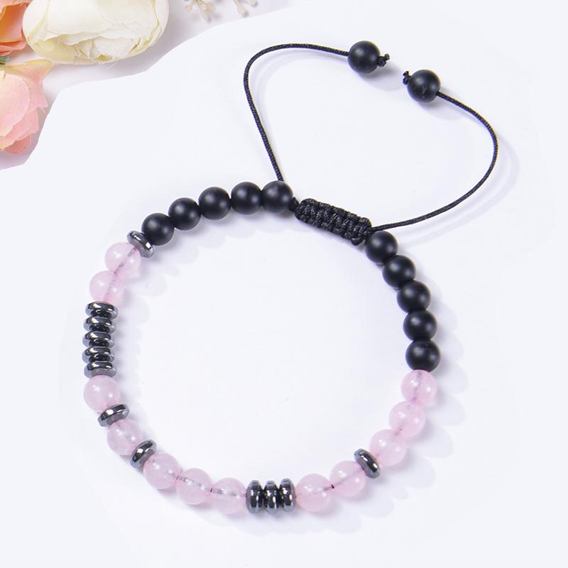 Morse Code 'I Love You' Rose Quartz Bracelet for Mom