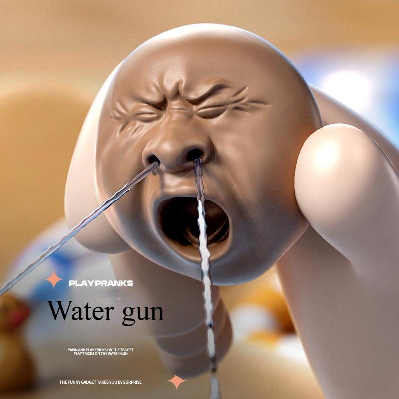 1PC Yawn Tea Pet Whole Cup Water Gun Fun Pressing Funny Spray Water Water Gun Creative Decompression Toy