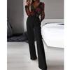 Spring & Summer Chinese Long Skirt Jumpsuit - Oblique Collar, Mid-Waist, Elegant Commuting or Evening Wear.