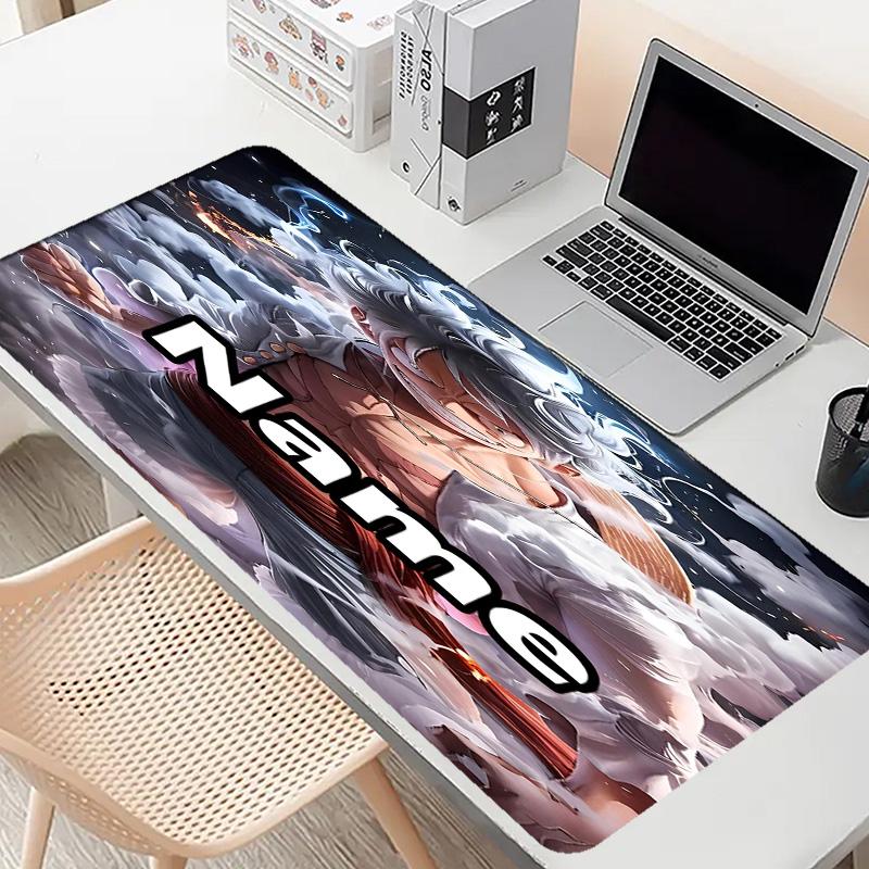 Custom Name Personalized Anime Pattern Mousepad, Laptop PC Desk Mat, Decorative Desk Mat for Home Keyboard Pad Gift