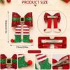 Sequin Christmas Bow Hair Clip Red Bow Side Clip Barrette Christmas Boot Hair Clip  Women Girls