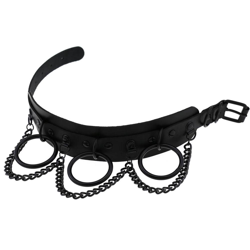 Black Gothic Punk Choker Goth Chain Collar Dark Fashion Leather Chocker Harajuku Rock Necklace Witch Grunge Festival Accessories High Quality
