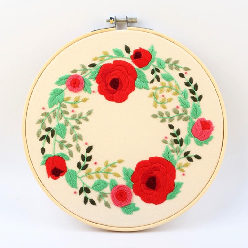 Handmade Craft Flowers Pattern Cross Stitch Kit Perfect for Home Decoration