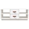 Vidaxl Coffee Table, White, 100X50X41 Cm, Solid Pine Wood