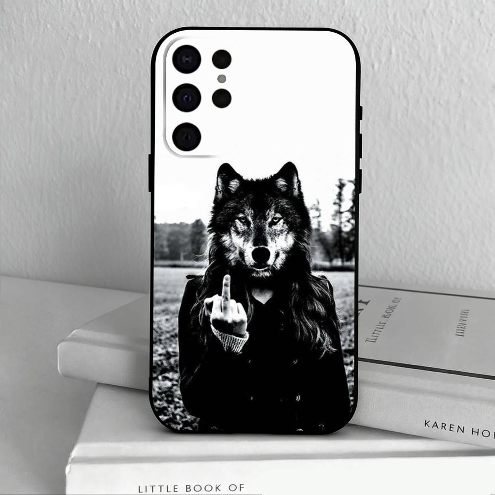 Alpha Sigma Wolf Cool Phone Case For Samsung S25,S24,S21,S22,S23,S30,Ultra,S20,Plus,Others Soft Black Cover