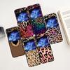 Fashion Tiger Leopard Case for Samsung Galaxy Z Flip5 Black PC Phone Cover Z Flip 5 5G Hard Luxury Coque Zflip5 Funda Capa