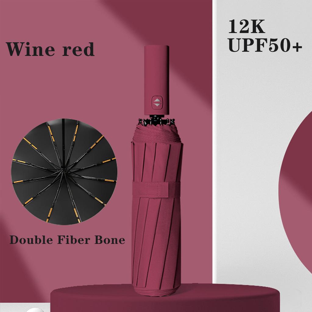 Stay Protected In Any Weather with This Fully Automatic 24-Bone Umbrella - Multiple Colors Available!