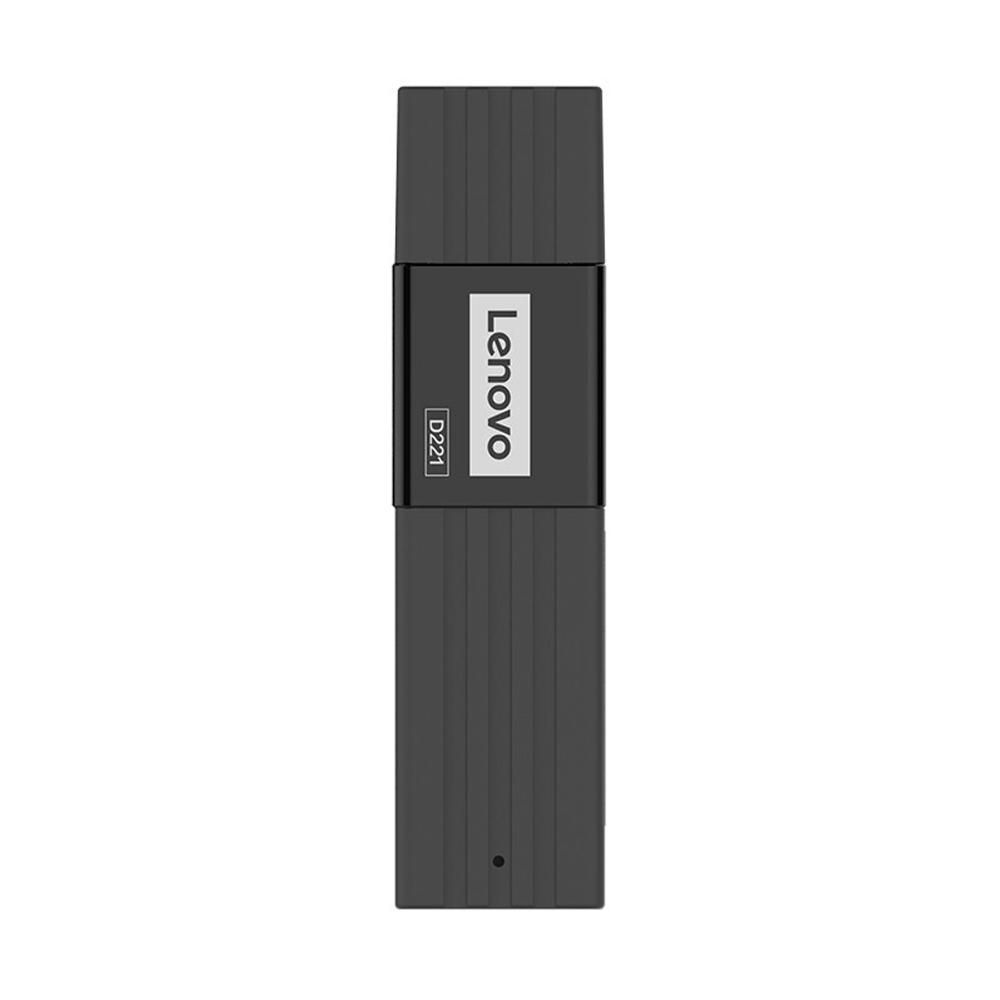 Lenovo D221 USB2.0 קורא כרטיסים נייד SD+TF קורא כרטיסים 2 ב-1 שידור יציב מעטפת ABS