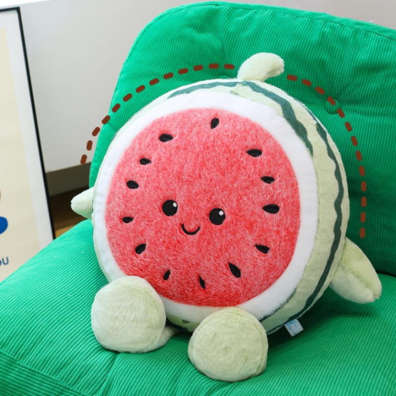 1Pcs 20/30/40Cm Cartoon Anime Cute Pillow  Simulated Watermelon Doll Stuffed Plush Toy Gift For Friends Fun Doll