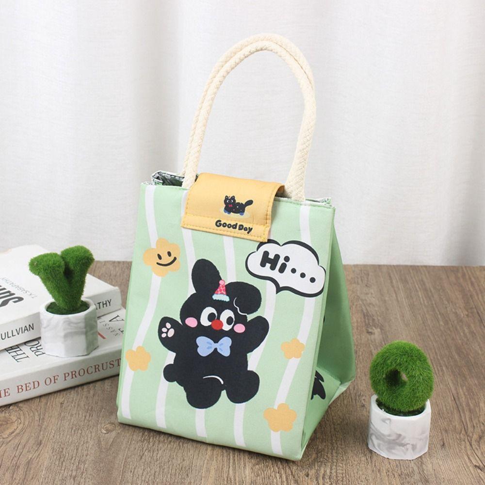Cartoon Thermal Lunch Bag Animal Pattern Picnic Handbag Portable Cooler Lunch Bag  Travel